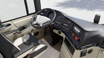 обтяжка приборных панелей автобусов безосновным ПВХ