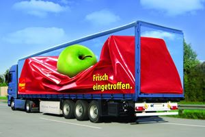 реклама на ПВХ тентах автомобилей