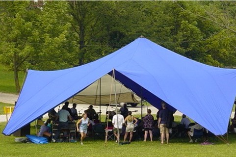 навес из ПВХ ткани