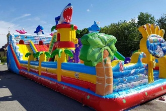 батут надувной из ПВХ ткани