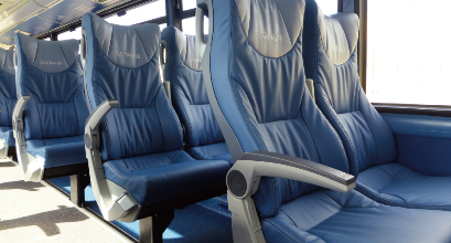 сиденья автобусов из кожзам
